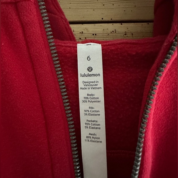 Lululemon Athletica Red Scuba Hoodie - Picture 3 of 5